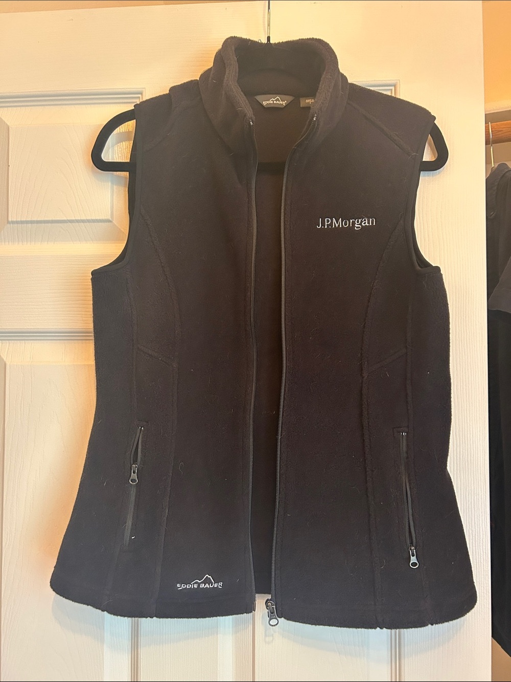 Black J.P. Morgan Fleece Finance Bro Vest